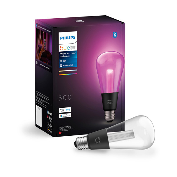 Philips Hue Lightguide E27 Edison ST72 White en Color Ambiance 500 lumen 6.8W Philips HUE 123led